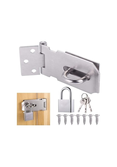 3 İnç Kapı Tokası Hırsızlığa Karşı Korumalı Kapı Kilidi Kolay Kurulum