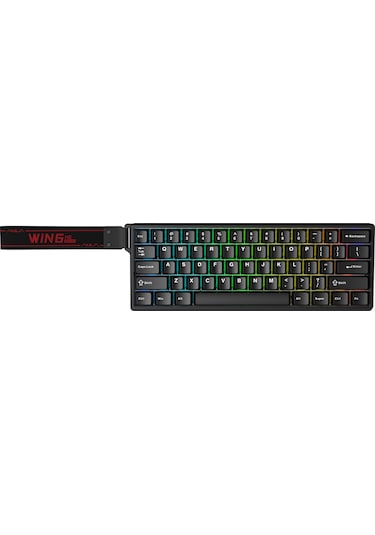 Aula Win60 He Manyetik Klavye Rapid Trigger Graywood Swtich 8000hz Rgb Tkl Hot Swap Oyuncu Klavyesi Siyah