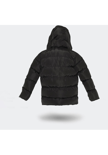 Slazenger NEONS Çocuk Kapüşonlu Şişme Siyah Mont & Kaban