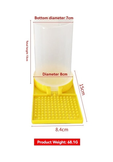 Kosona Arı Besleme Aleti - Şeffaf Gözlemli, Sızıntı Engellli, Kolay Kurulan, Akış Kontrollü Kovan Su/ Yem Besleyici 1 Adet