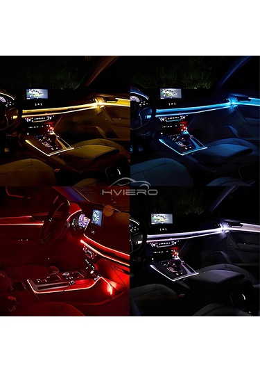 Sıcak Satış 1/2/3/5m Araba Iç Aydınlatma Led Kapı Şeritleri Dekorasyon Çelenk Teli Yellow-usb 3m 1 Piece Set