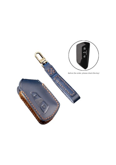 Novahub Hallmo Golf 8 Araba Sığır Derisi Anahtar Kılıfı Siyah