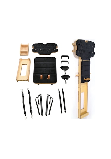 Kochler Ayarlanabilir Yaylı Sistem Ahşap Gövde Profesyonel Reformer Pilates Aleti