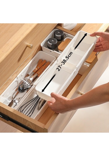 Sones Çekmece Sabit Geri Çekilebilir Saklama Kutusu Bölücü Sofra Takımı Düzenleyici, Stil: Dar Model Diğer