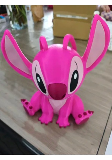 Sevimli Pembe Fantastik Figür Masa Üstü Dekor 23cm