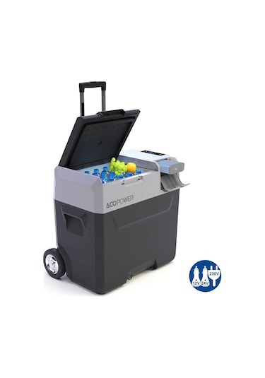 Acopower Px50 12/24/220volt 50litre Kompresörlü Tekerlekli Outdoor Oto Buzdolabı Akü Dahil Değildir