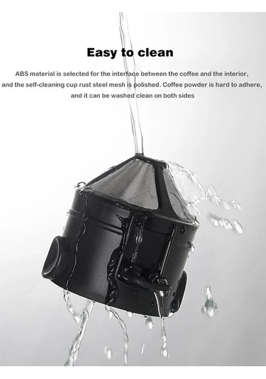 Neevoyu Ecobrew Çift Katmanlı Metal Kahve Filtresi, Kağıt Gereksinimi Olmadan Saf Aroma, İtalyan Kahve Makinaları Uyumlu, Taşınabilir Ve Kolay Temizlenir Siyah