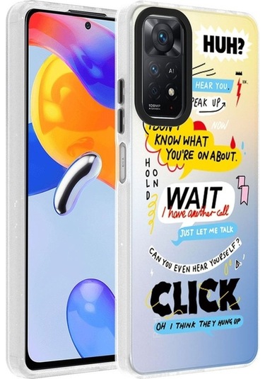 Xiaomi Redmi Note 12 Pro 4g Kılıf Desenli Zore Dragon Sert Kapak Kelimeler