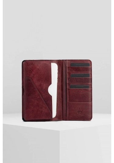 Watchofroyal Elegant Tıguan Bordo Telefon Cüzdanı