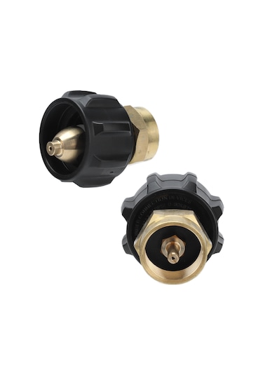 Moveevo Brass Propane Tank Refill Adapter - Qcc1 Pol Bağlantı Elemanı, Otomatik Kesme Özelliği, Dış Mekan Kamp Malzemesi, 1lb Lpg Silindirleri İçin