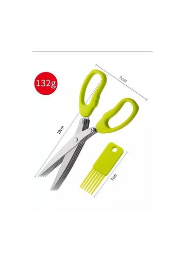 Youmex Yeşil 5 Bıçaklı Nane, Kereviz, Fesleğen Kesici Bıçak - Paslanmaz Çelik, Kaygan Korumalı Kollü, Temizlik Fırçası İçeren Mutfak Makinesi Diğer