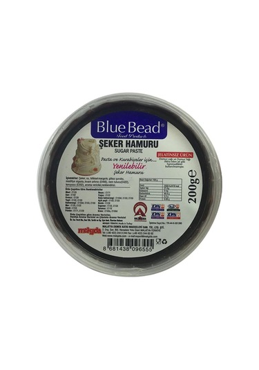 Blue Bead Şeker Hamuru  Siyah 200 G