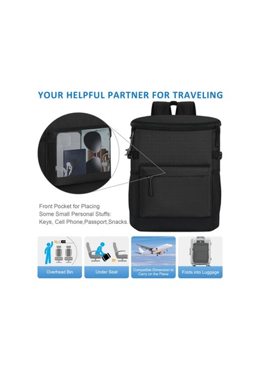 Suntek Sırt Çantası Soğutucu Benzersiz Taşınabilir Erkekler Siyah