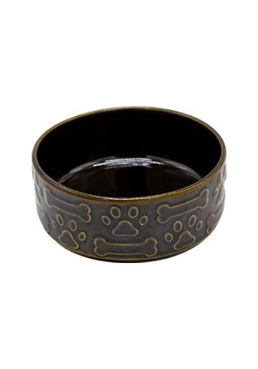 Design Seramik Köpek Mama Ve Su Kabı Oksit Yeşil 12 Cm 250 Ml 257-51000.01