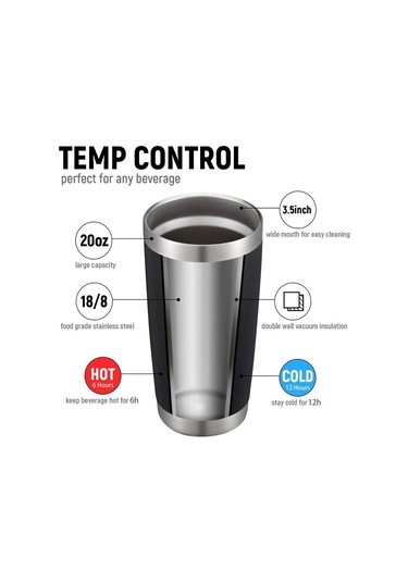 Gri Termal Kupa Bira Bardağı Tumbler Paslanmaz Çelik Çift Duvar Vakum Yalıtımlı Kahve Çay Kupa Geniş Ağızlı Su Şişesi Drinkware Zh Gri