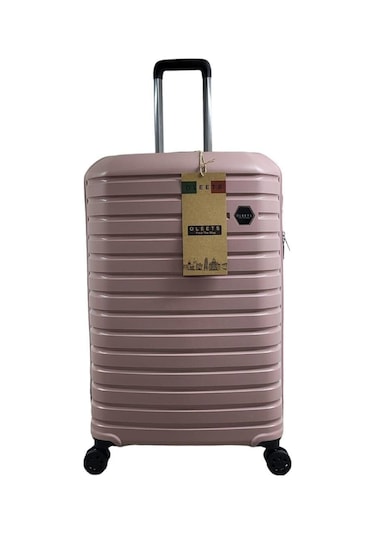 Oleets Büyük Boy Polipropilen Süper Esnek Kırılmaz Tekerlekli Valiz Bavul Pudra