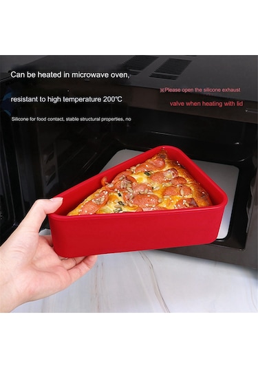 Xurunkeji Pizza Artan Saklama Kabı, Yeniden Kullanılabilir Pizza Silikon Kabı, Silikon Gıda Kabı, D Kremsi Beyaz Ve Sarı