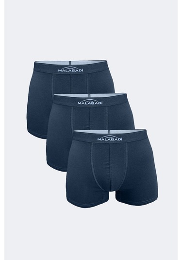 Malabadi Erkek Füme 3'lü Pamuk Elastan Boxer 3m075 Füme