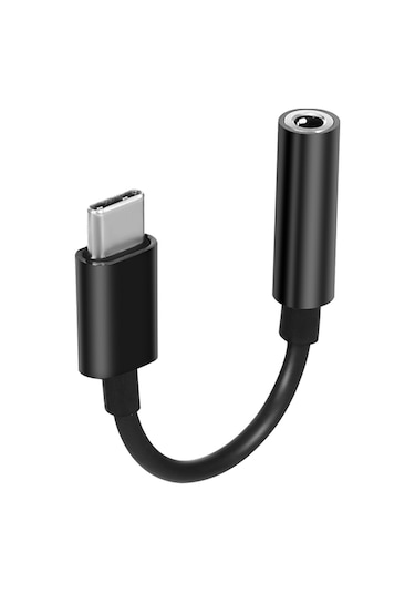 Xindoker Type-c'den 3.5mm'ye Ses Adaptörü, Dac Dijital Çözümleme, Arama Ve Müzik Dinlemeye Destek, Siyah