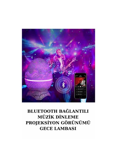 Dinozor Speaker Renk Değiştirme Projeksiyon Modu Bluetooth Hoparlör Gece Lambası