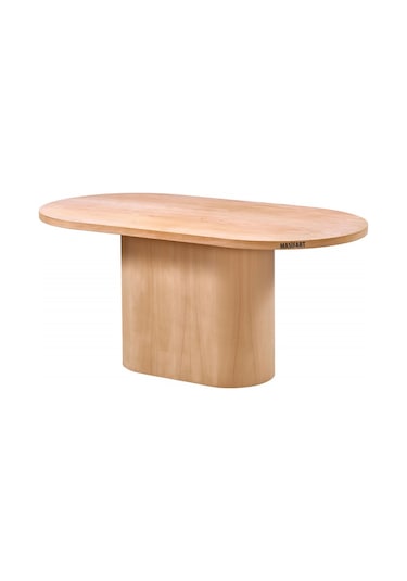 Masifart Data 200 Lük Kayın Ufo Oval Masa Cilasız Ham Ham