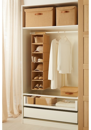 Ocean Home Textile 6 Katlı Jüt Dolap İçi Düzenleyici 21 x 30 x 95 cm