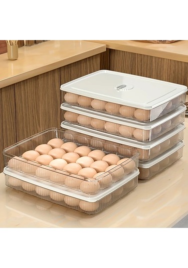 Willowhaven Süt Beyaz 24 Gözlü Buzdolabı Yumurta Saklama Kutusu Taze Tutan Gıda Sınıfı Süt Beyazı