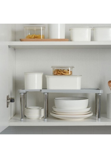 Pazly--gri Tarzı Çok Fonksiyonlu Paslanmaz Çelik Mutfak Depolama Raf Baharat Organizatör Ayakkabı Rafı Dolap Organizatör Mutfak Depolama Sahipleri Gri