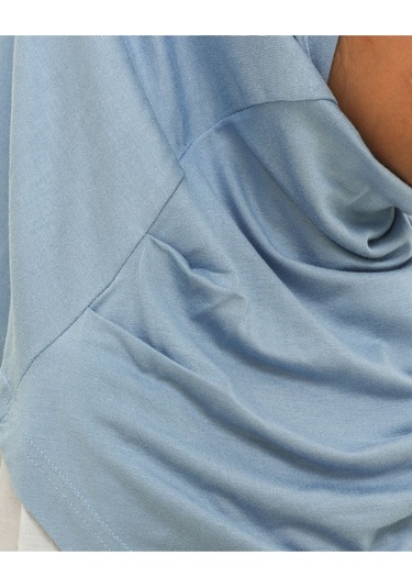 Çocuk Hazır Giyim Başörtüsü Şal Turban Viskon - Bebe Mavisi Mavi