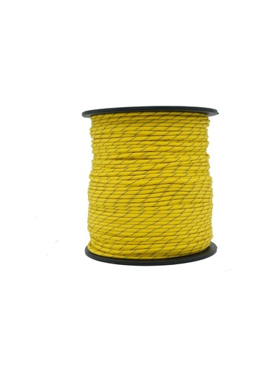 Mg Ropes Paracord İp 4 Mm Reflektörlü Sarı Renk No:48 10 Metre Çok Renkli