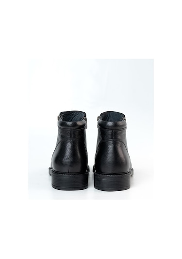 Smart Içi Kürklü Eva Taban Çift Fermuarlı Hakiki Deri Erkek Bot