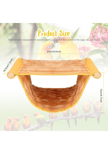 Youtek Kışlık Kuş Yuvası - Sıcak Ve Yumuşak Kuş Hamak, Muhabbet Kuşu, Papağan, Hamster İçin Rahat Saklanma Alanı