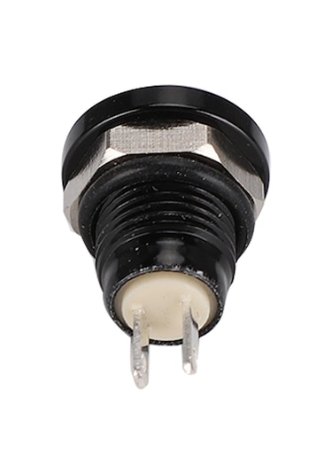 Kosona 8mm Mini Otomobil Butonu - 24v 1a Su Geçirmez Ip65 - Zink-alüminyum - Siyah - Anlık Tetikleyici