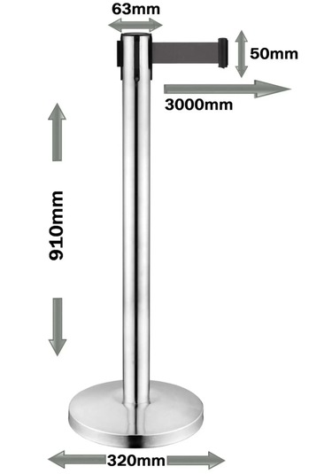 Takım 3 M Şeritli Paslanmaz Şerit Bariyer Yönlendirme Bariyeri