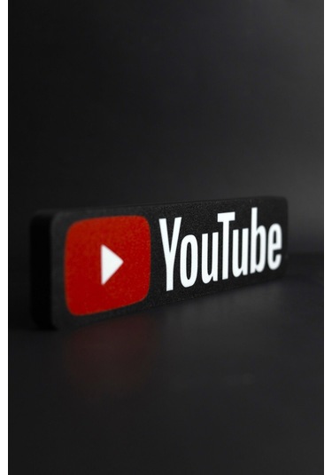 Youtube - 3 Boyutlu Tabela - 25cm X 6cm X 1.5cm