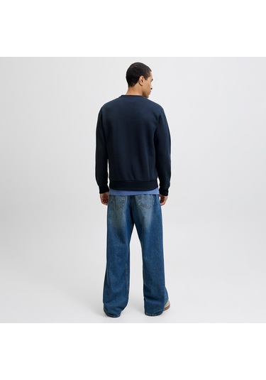 Jack&jones Makoto Crew Neck Erkek Lacivert Yuvarlak Yaka Sweatshirt Lacivert