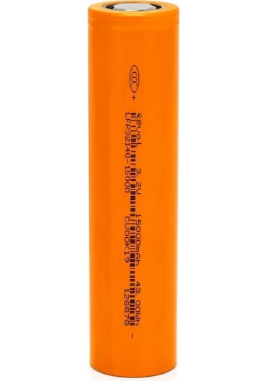 Ortec 32140 3.2v 15ah 2c Lifepo4 Silindirik Pil Hücresi