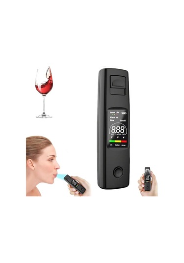 Hymark Taşınabilir Alkol Ölçüm Test Cihazı Trafik Alkol Tester Yüksek Hassasiyet Hızlı Tepki Şarjlı Dahili Pil Diğer