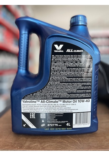 Valvoline All Clımate 10w-40 4 Lt