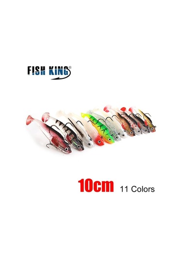Fishking Kurşun Jig Yumuşak Cazibesi Pike Muskie Bas Minnow Cazibesi Uzunluğu 8cm 10cm Ağırlık 9g 21.5g