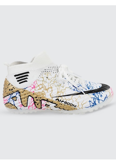 Civil Sport Erkek Çocuk Halı Saha Ayakkabısı 31-35 Numara Beyaz-altın Beyaz-altın