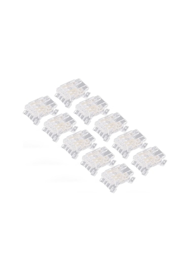 Kosona 10 Adet Cob Led Şerit Bağlantı Elemanı - 3pin 10mm, Kaynaklı Olmayan, Sürekli Bağlantı, Ev Ofis İçin, Pc Malzeme