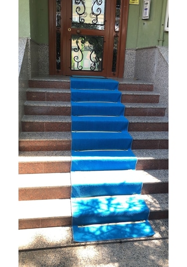 Dinarsu Halı Protokol Mavi Kesme Rulo Yolluk