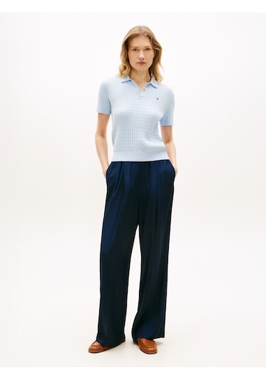 Tommy Hilfiger Vıscose Twıll Pull On Loose Str Kadın Mavi Pantolon - Ww0ww48996 Tommy Hilfiger Vıscose Twıll Pull On Loose Str Kadın Mavi Pantolon - Ww0ww48996