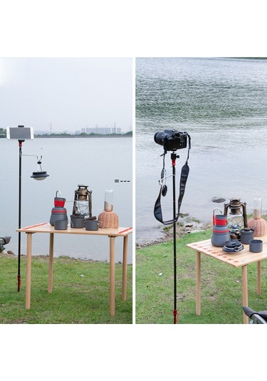 Sundick Ayrılabilir Fener Stand Lambası Tripod Kamp Lamba Braketi Siyah