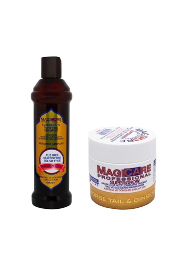 Magicare Supergrow Purifying Kepekli ve Dökülen Saçlar İçin Şampuan 450 ML + Magicare Saç ve Saç Derisi Bakım Kremi 200 ML