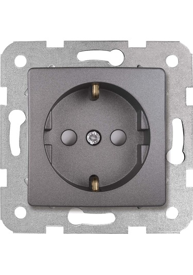 Viko Linnera Life Granit Grisi Topraklı Priz Çocuk Korumalı Çerçevesiz - 90442042