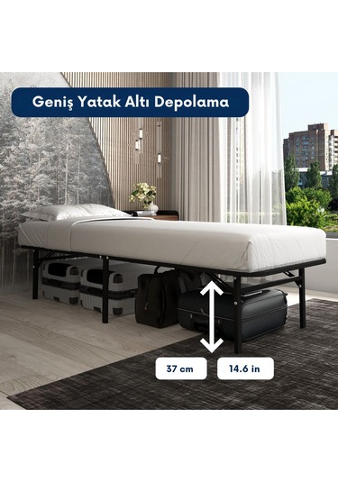 Aksviva Smart Base Tek Kişilik Katlanır Metal Karyola