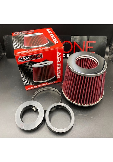 Açık Hava Filtresi Geniş Krom Başlı Kırmızı Renk - Süper Ses Yüksek Performans