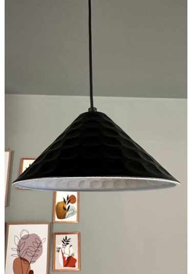 Rumy Siyah Tekli Avize Retro Sarkıt Ofis Showroom Salon Mutfak Avizeleri Siyah